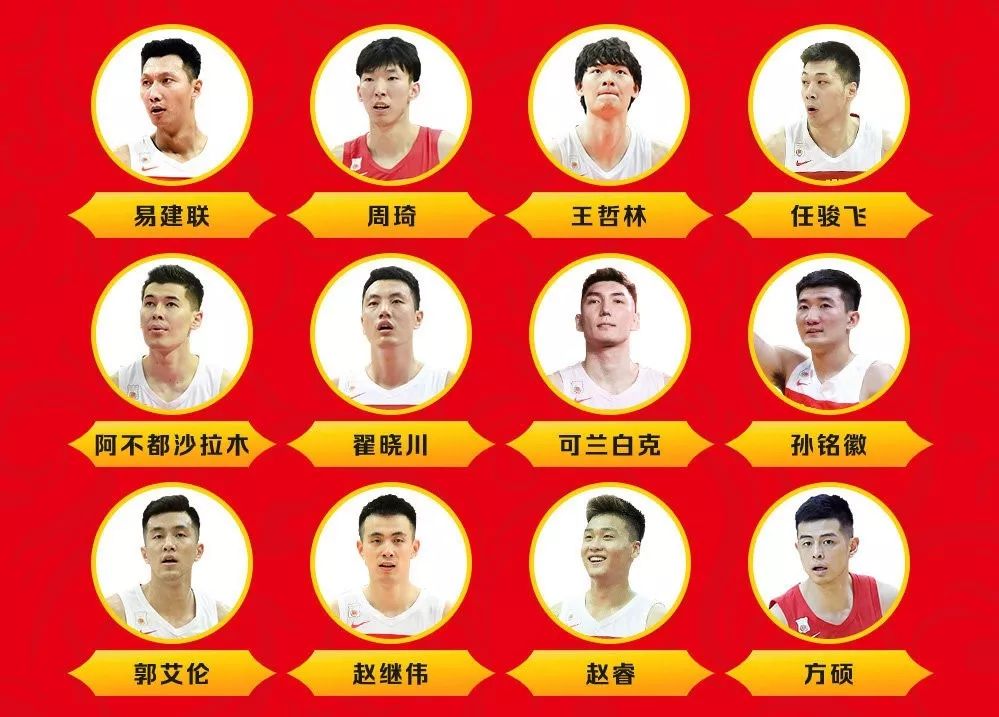 中国男篮12人大名单个人资料